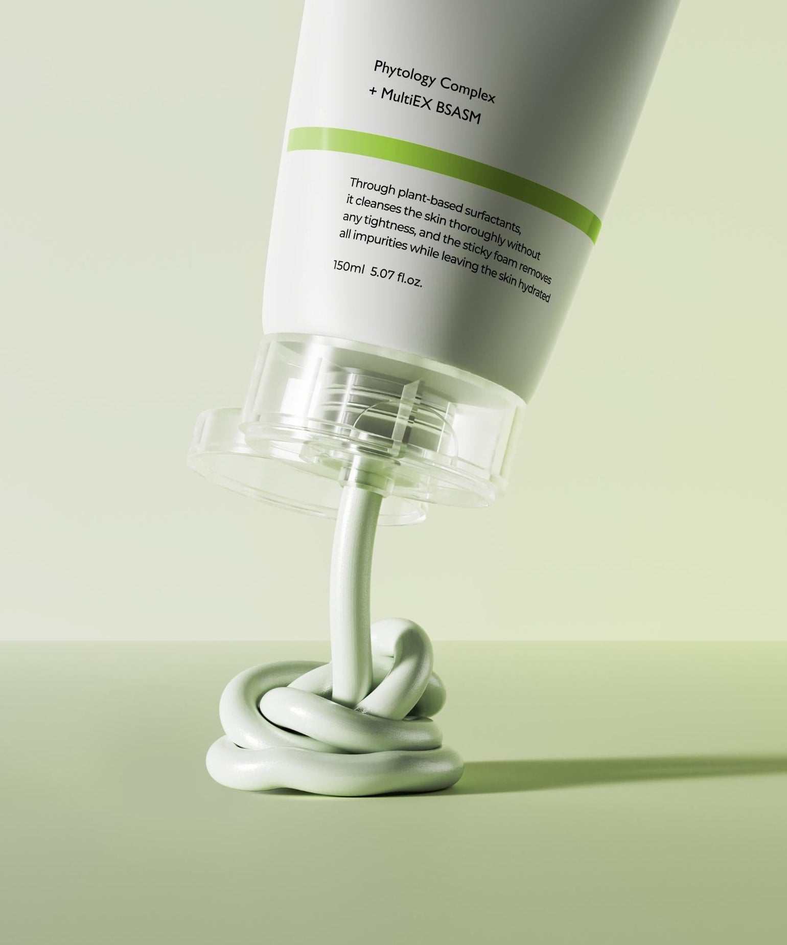 GENABELLE Phytology 17 Perfect Cleansing Foam 150ml, marque Phytology 17, tube déverse une mousse verte sur fond clair