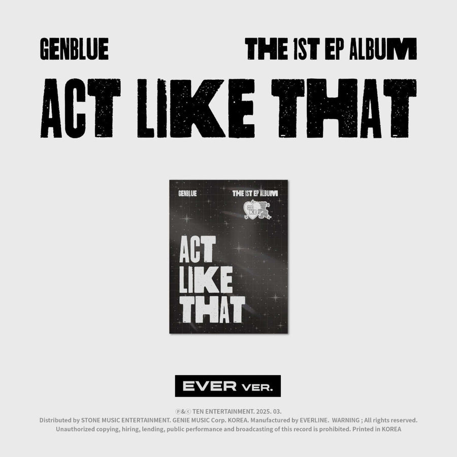 GENBLUE - 1st EP Album [ACT LIKE THAT] (EVER MUSIC VER.) - Album Kpop