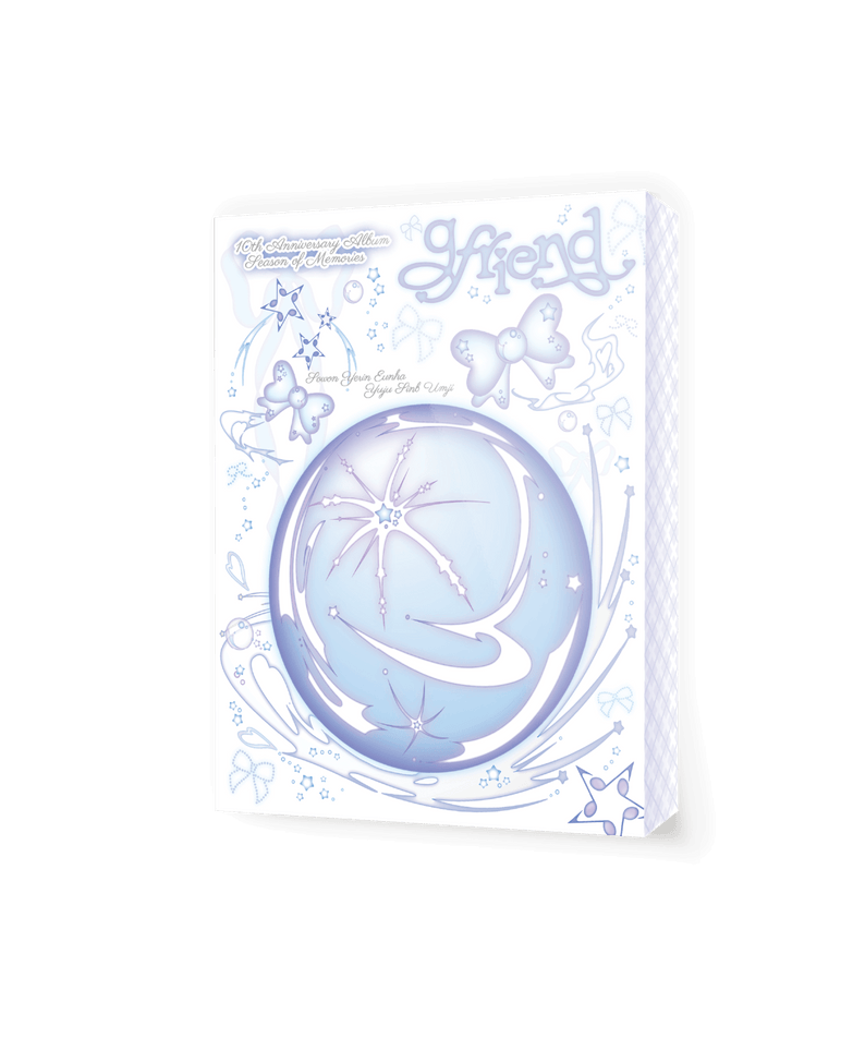 GFRIEND - Special Album [Season of Memories] - Album Kpop, pochette bleue sur fond noir, style collection K-pop.