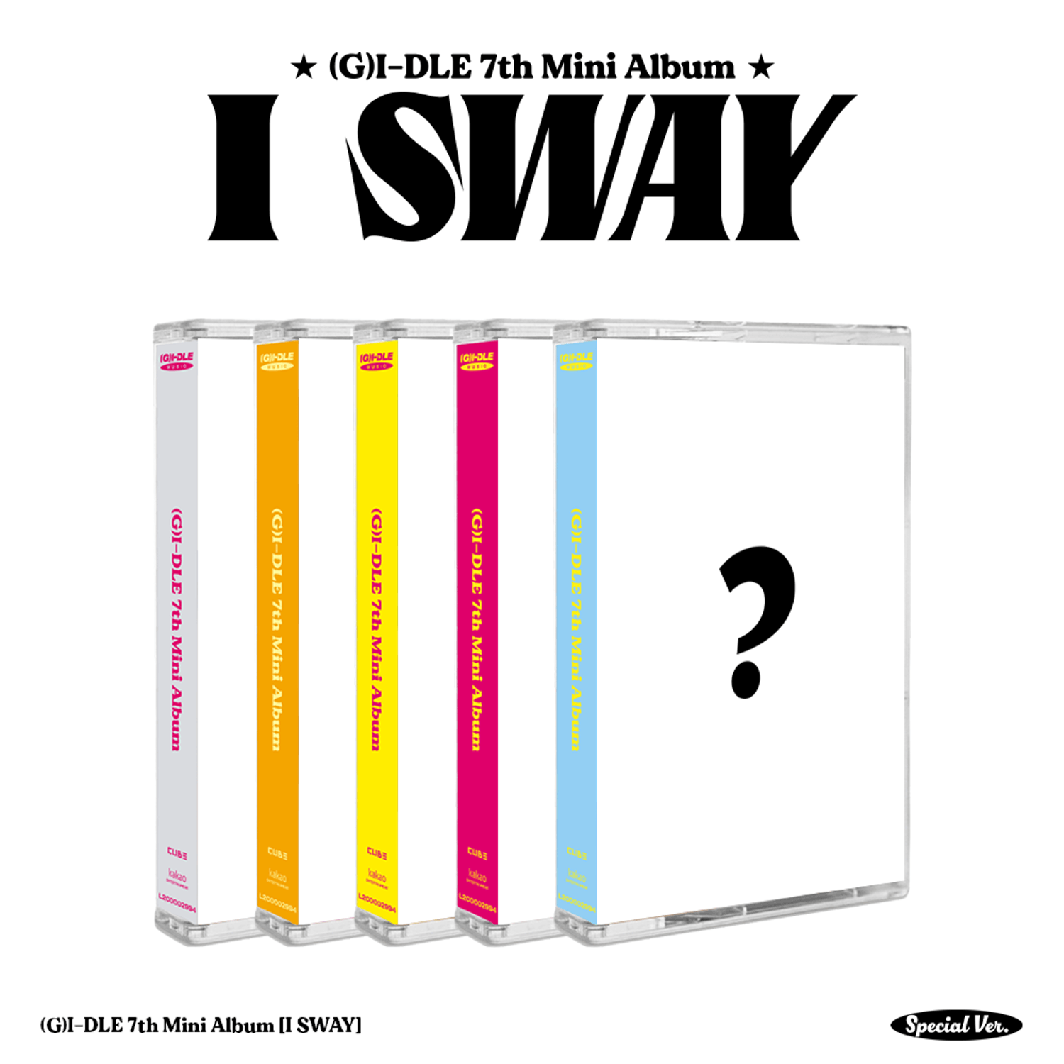 (G)I-DLE - 7th Album [I SWAY] (Special Ver.) (MC / 5) (Random) - Album Kpop : coffrets photo colorés sur fond blanc