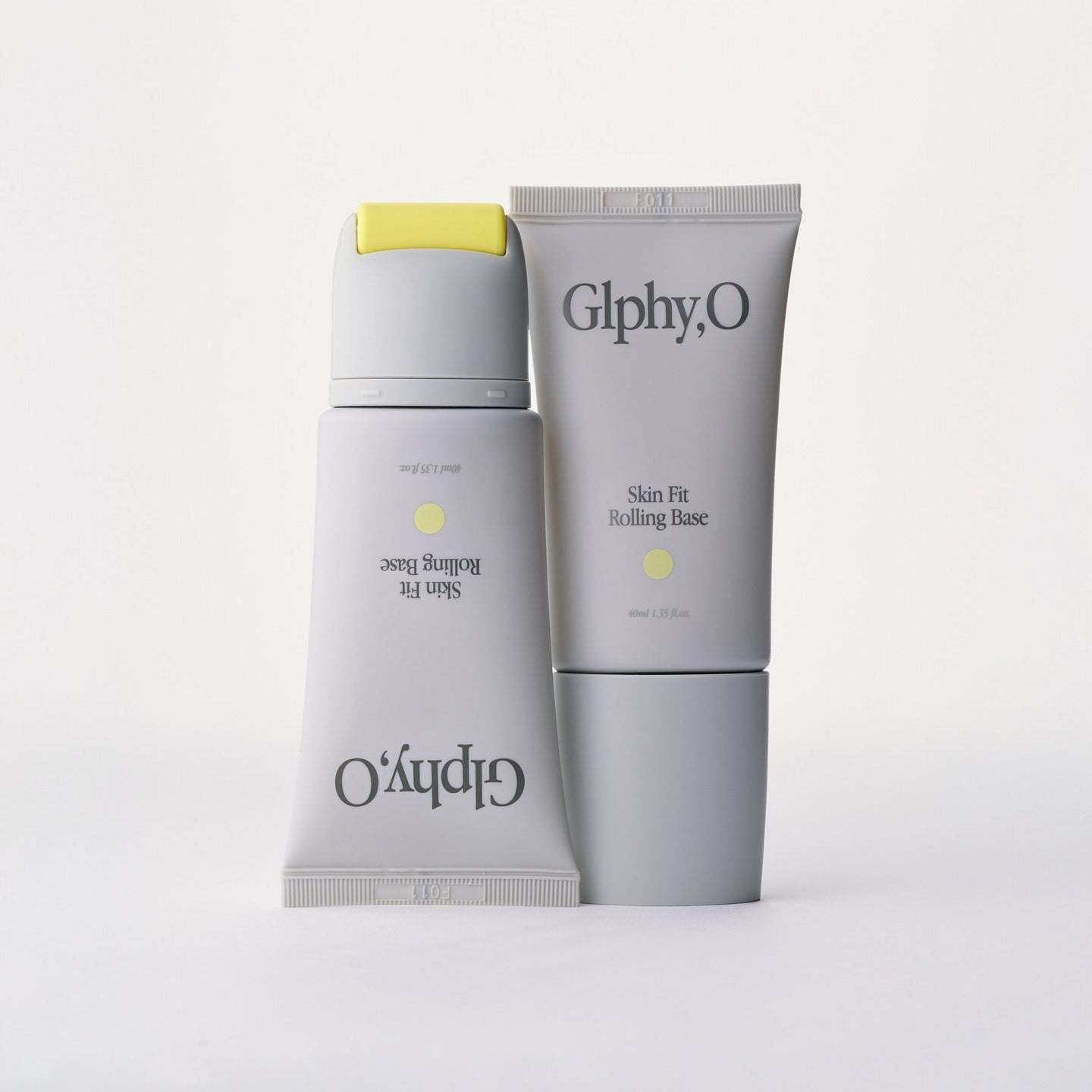 GLPHYO Skin Fit Rolling Base 40ml de la marque GlyphO, photo produit sur fond clair, flacon et tube