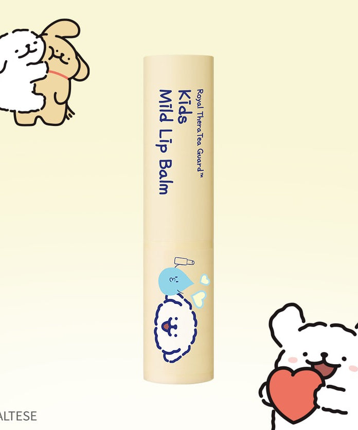 GOONGBE  Kids Mild Lip Balm 3.3g  [Palace Secret x Maltese] : stick pour enfants sur fond beige avec illustrations d’ours.