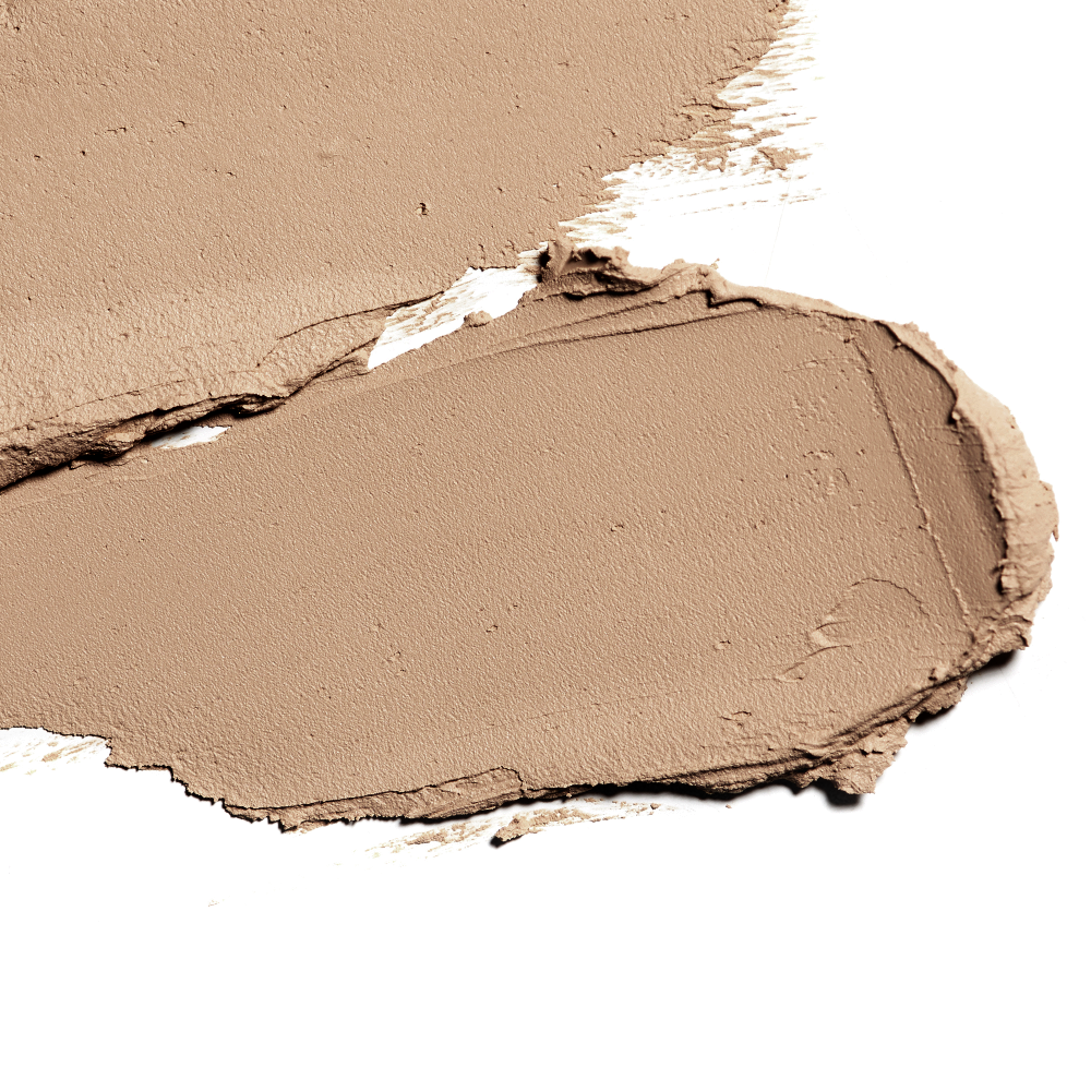 GRAFEN  Match Up Shading Stick Neutral Brown 1.8g : swatch brun foncé sur fond beige en studio, produit maquillage.