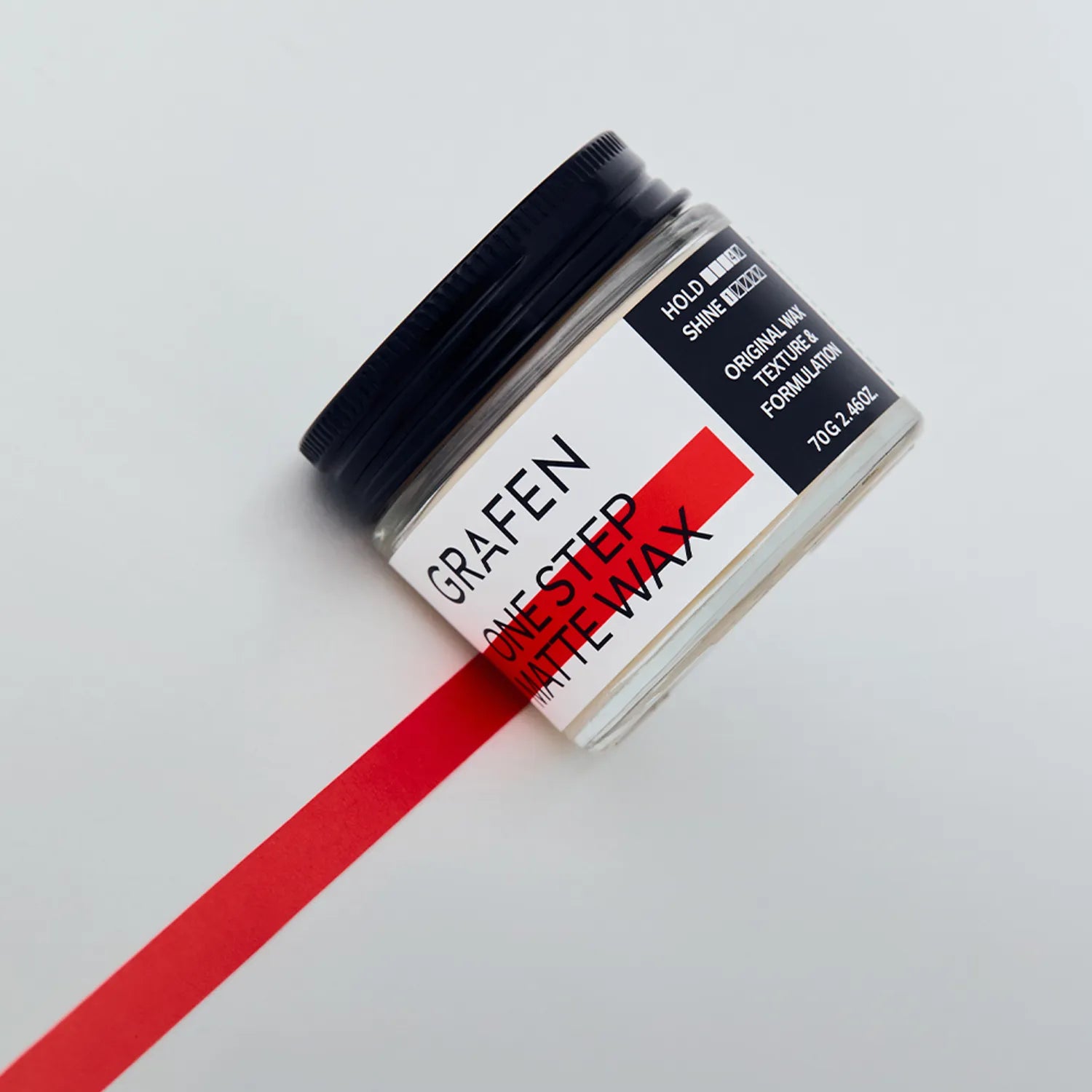 GRAFEN One-Step Matte Wax 70g de marque GRAFEN, boîte et pot sur fond blanc, cire coiffante mate