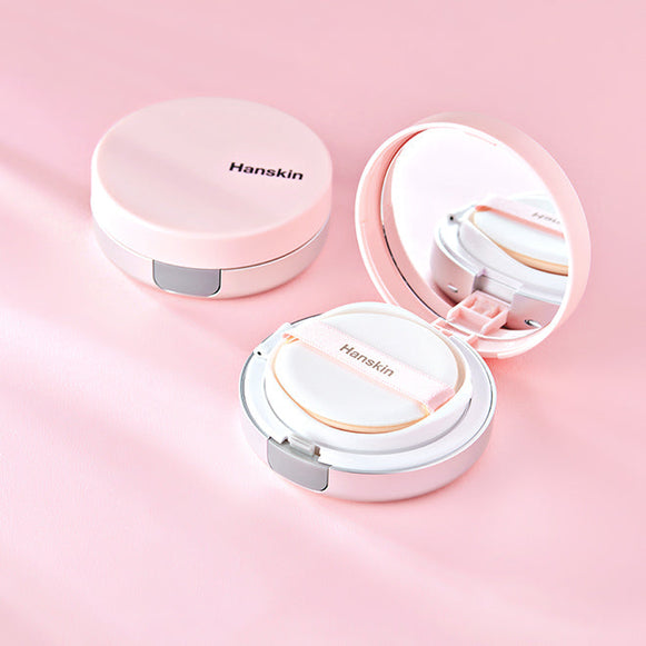 HANSKIN Pink Moolbam Sun Cushion SPF30 PA+++ disponible sur Ma petite Coree, ton Eshop 100% K-beauty en direct de Seoul