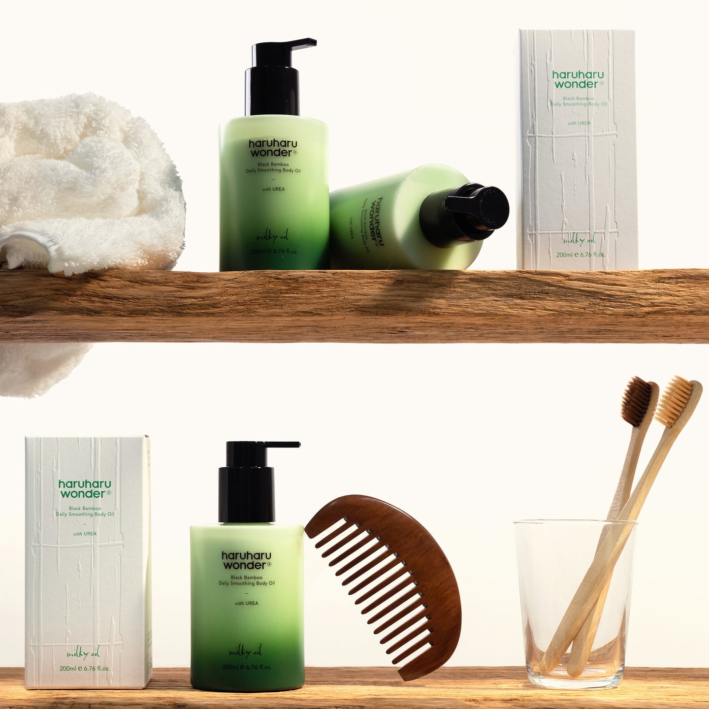 HARUHARU Black Bamboo Daily Smoothing Body Oil 200ml