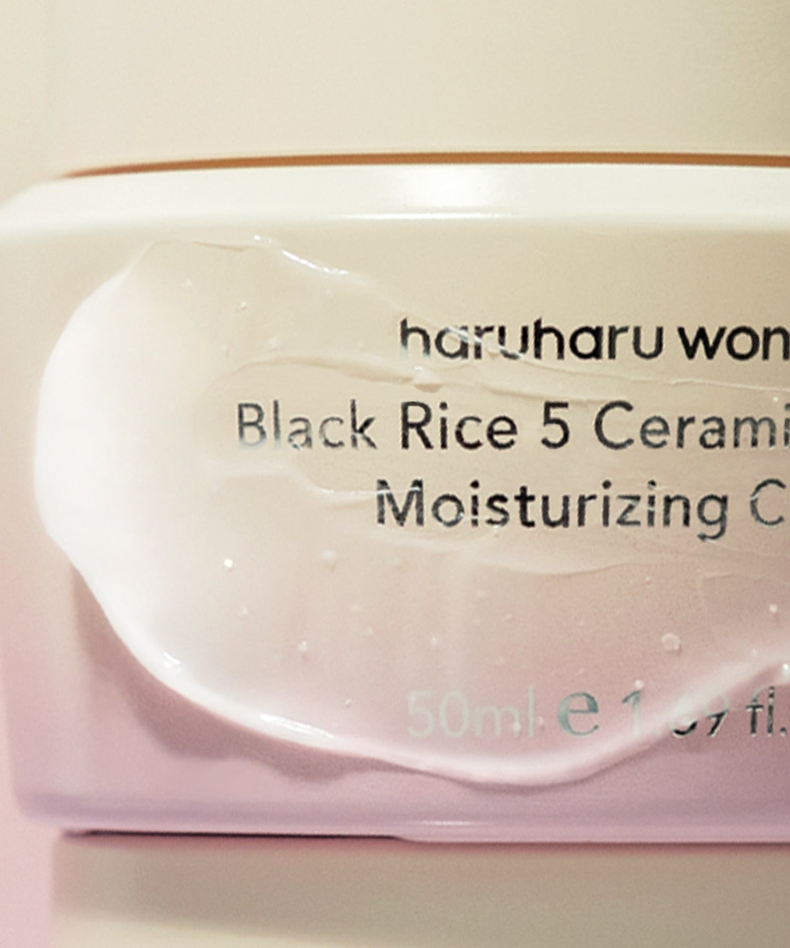 Crème hydratante HARU HARU Black Rice 5 Ceramide Barrier Moisturizing Cream 50ml, texture crème