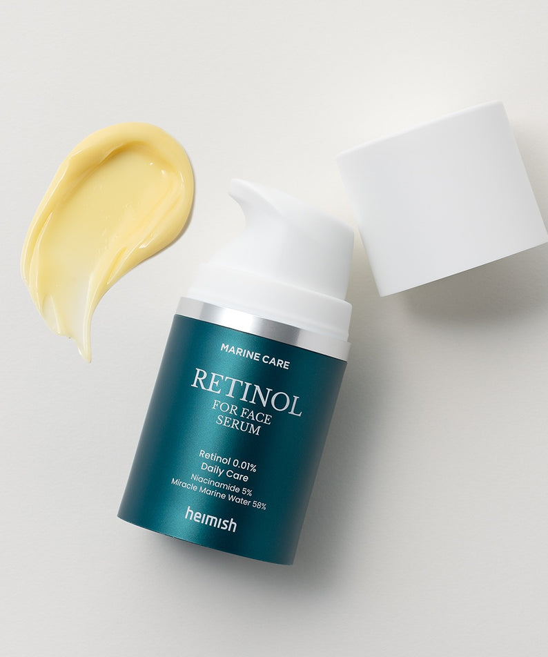 HEIMISH Marine Care Retinol For Face Serum 50ml, soin anti-âge efficace avec rétinol et eau marine hydratante, flacon 50ml.