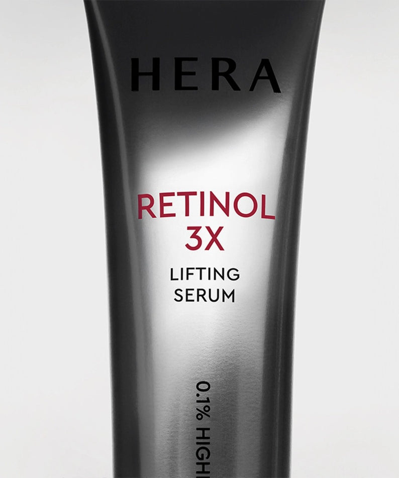 Serum HERA Retinol 3X Lifting 25ml, excellent pour lisse et raffermir la peau, enrichi en rétinol. Voir l'image du produit.