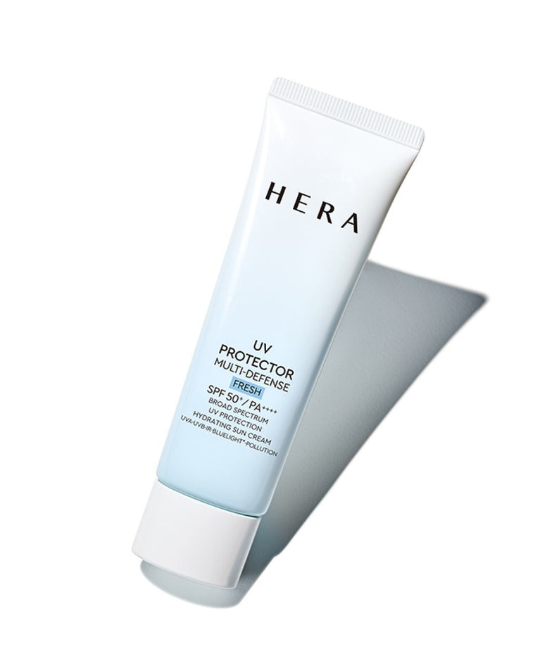 HERA UV Protector Multi-Defense Fresh SPF50+PA++++ 50ml, crème solaire protectrice et rafraîchissante en tube 50ml.