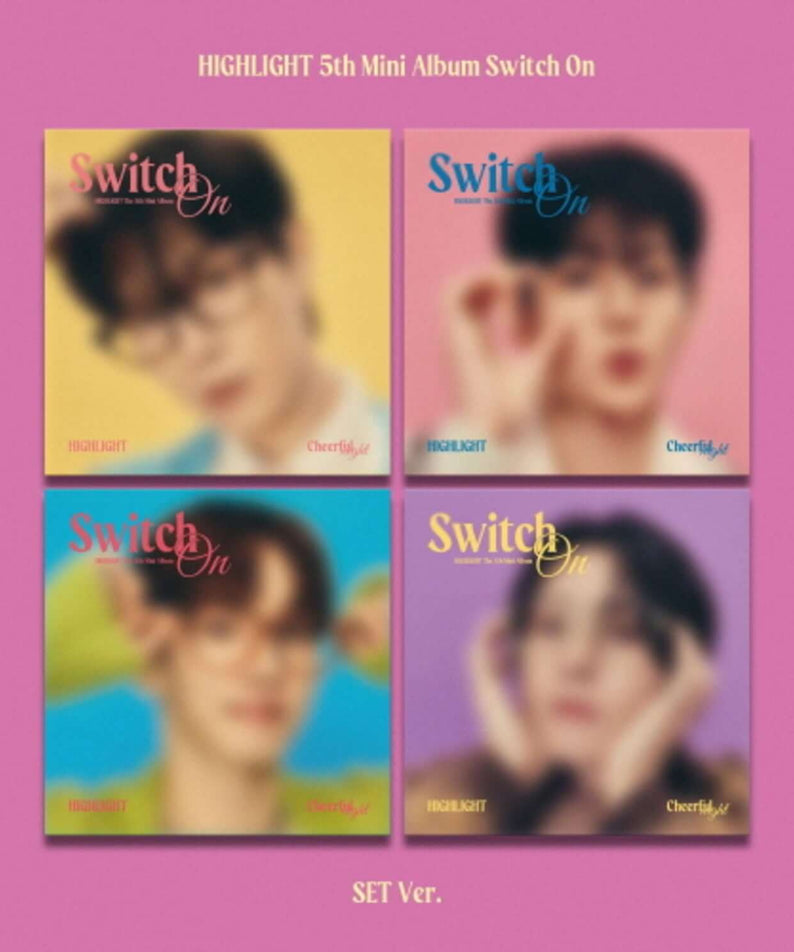 HIGHLIGHT - 5th Album [Switch On] (Digipack Ver.) (Random 1 of 4) - Album Kpop, pochette Switch On avec 4 visuels