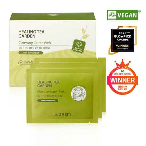 THE SAEM Healing Tea Garden Cleansing Cotton Pads x30 en stock sur Ma Petite Corée