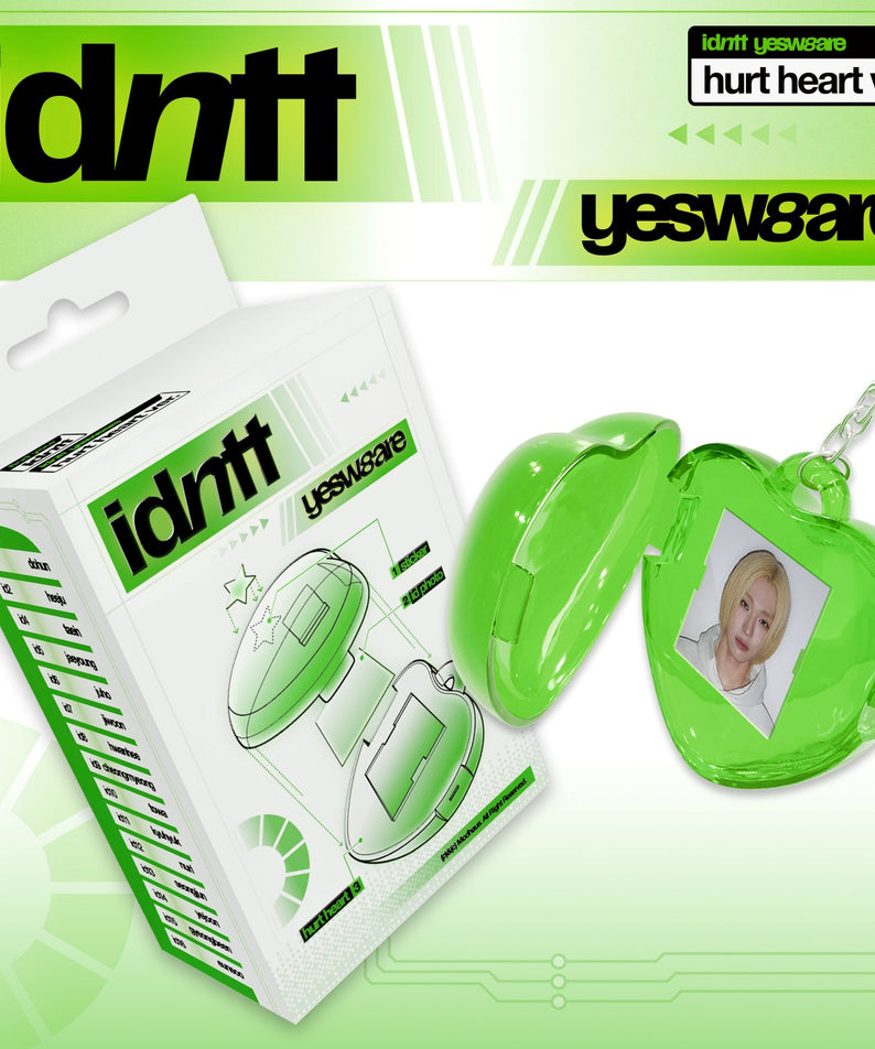 IDNTT - [yesweare] (hurt heart ver.) - Album Kpop : visuel vert, jaquette et photocard, marque yesweare