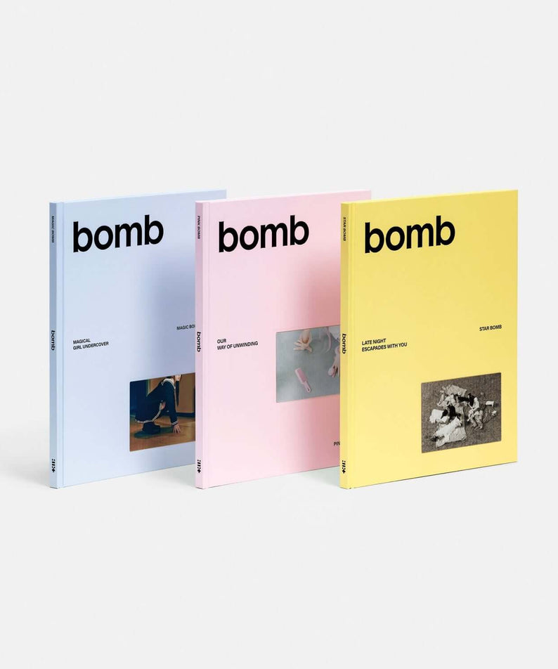 ILLIT - [bomb] (MAGIC BOMB Ver. / PINK BOMB Ver. / STAR BOMB Ver.) (Random) - Album Kpop : 3 jaquettes couleurs