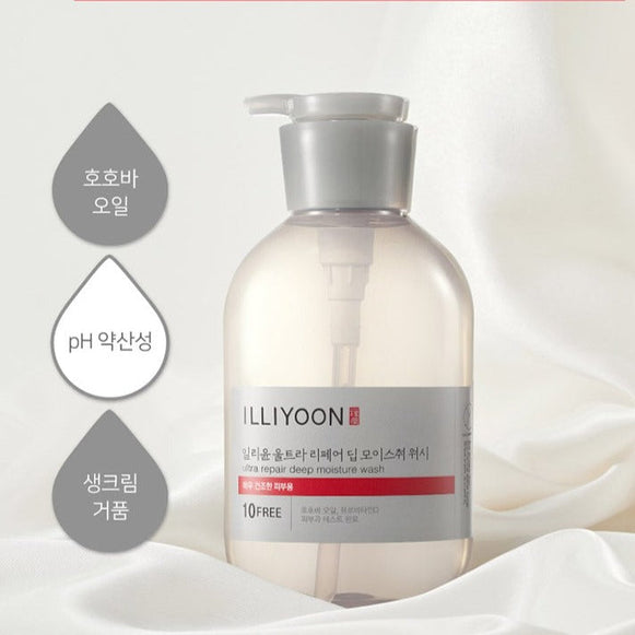 ILLIYOON Ultra Repair Deep Moisture Wash 500ml en stock sur Ma Petite Corée