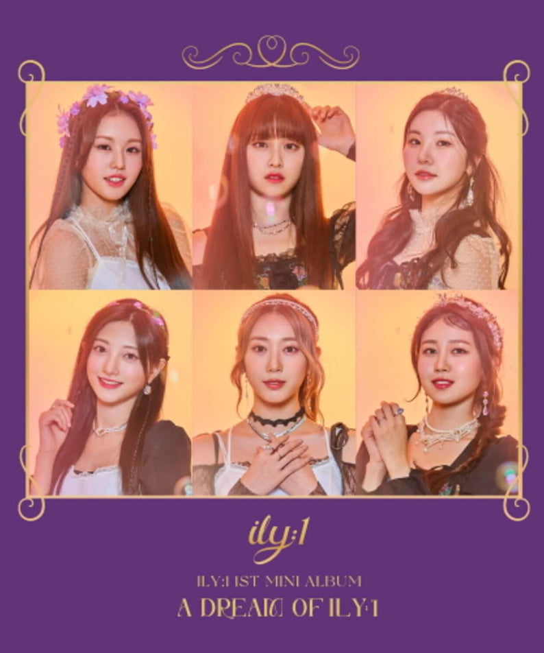 IL Y:1 - [A Dream of ILY:1] - Album Kpop ILY:1, photo de 6 membres, fond violet, illustration album