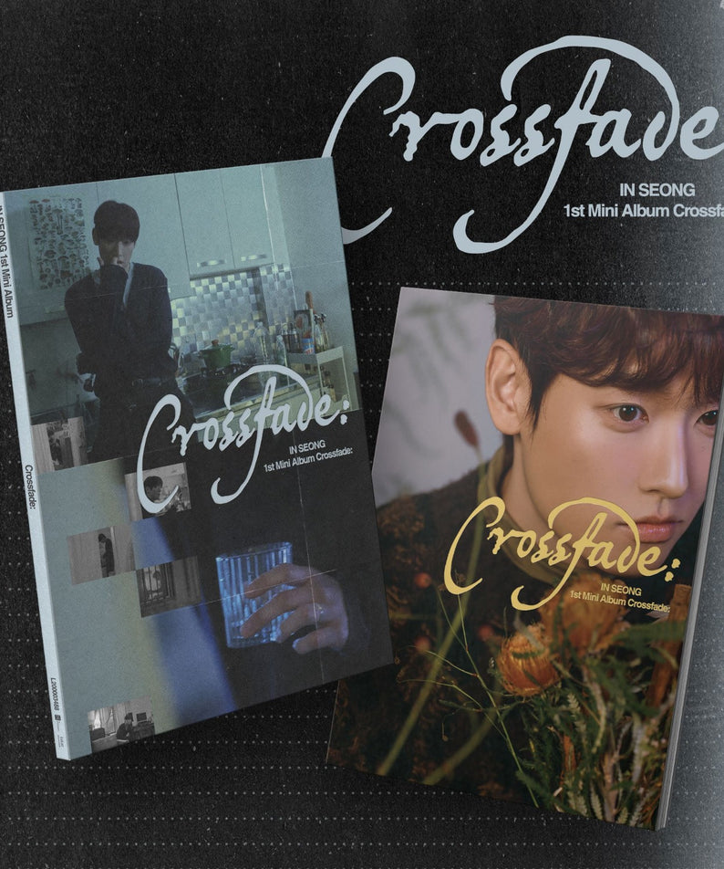 IN SEONG - 1st Mini Album [Crossfade:] (Random 1 of 2) - Album Kpop, jaquettes sur fond noir, style Crossfade