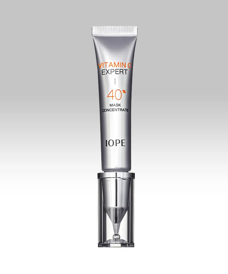 IOPE Vitamin C Expert 40% Mask Concentrate 15g, masque visage en tube, soin intensif antioxydant, produit de beauté