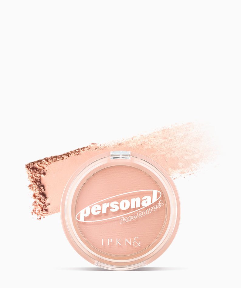 Fard à joues IPKN Personal Perfume Powder Blusher (Warm Coral) en teinte corail chaud, maquillage parfumé élégant.