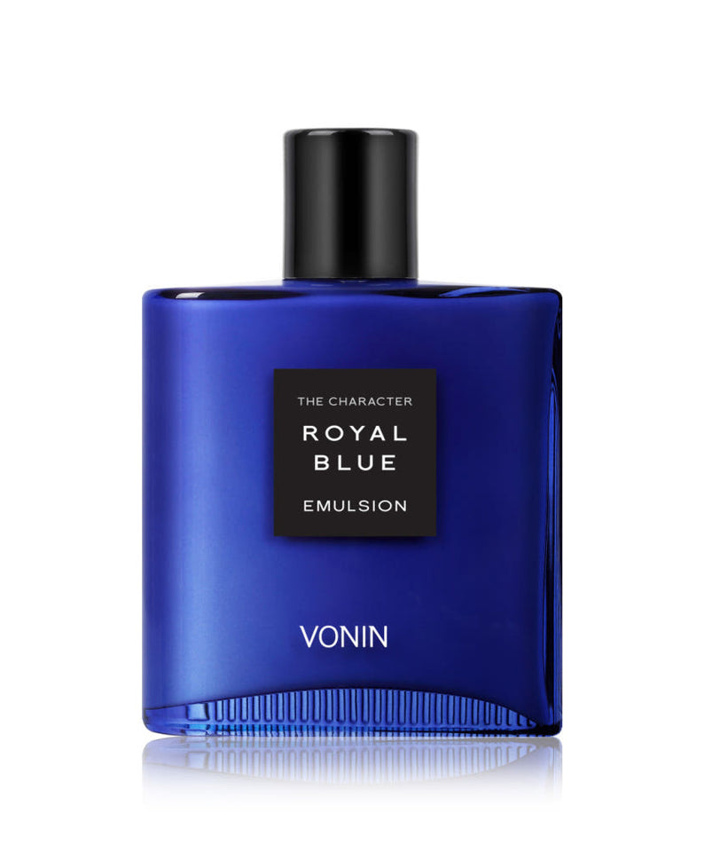 ISAKNOX  Bonin The Character Royal Blue Emulsion 140ml : flacon bleu royal sur fond blanc, visuel produit de marque.