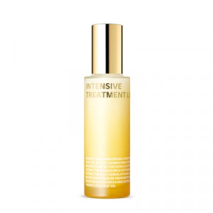 ISOI Intensive Treatment Essence 130ml : flacon doré sur fond blanc, soin intensif en image produit.