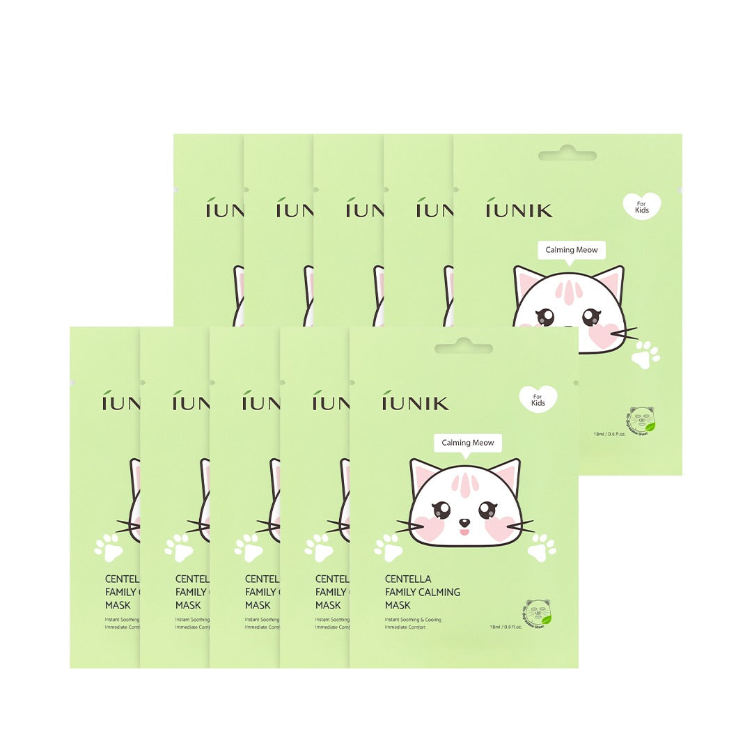 IUNIK Centella Family Calming Mask for Kids (10 sheets)