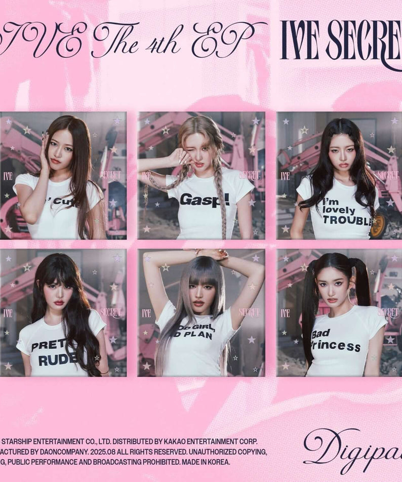 IVE - IVE THE 4th EP [IVE SECRET] (Digipack Ver.) (Random 1 of 6) - Album Kpop : digipack IVE SECRET avec photos membres