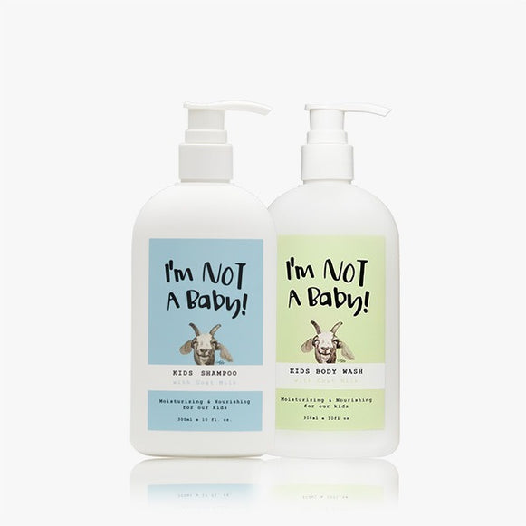 I'M NOT BABY Kids Shampoo 300ml + Kids Body Wash 300ml SET
