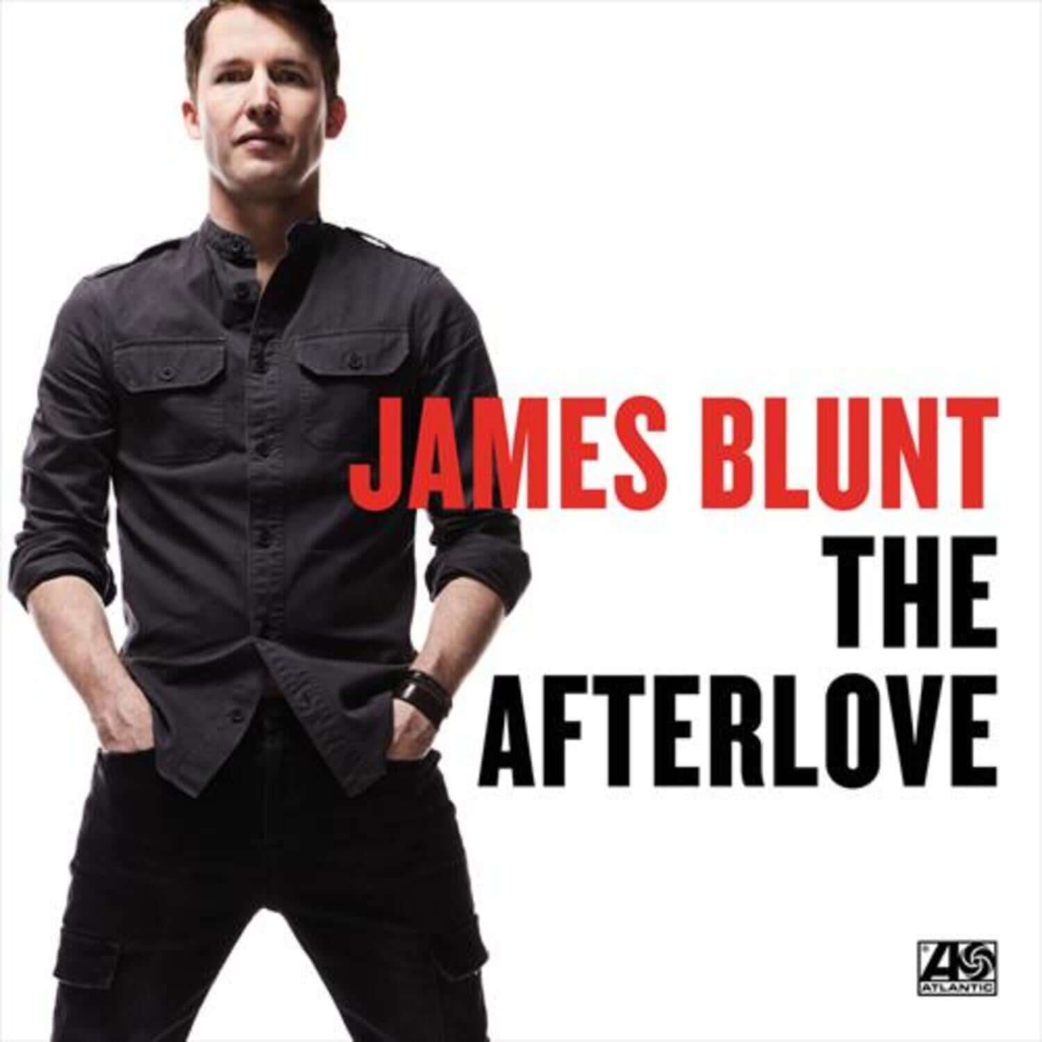 JAMES BLUNT - The Afterlove [EU Import] - Album Kpop : visuel promo James Blunt sur fond clair, titre THE AFTERLOVE en rouge