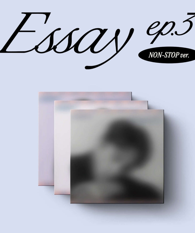 JANG MIN HO - 3rd Album [Essay ep.3] (Non-stop version) (Set of 3) - Album Kpop, visuel pochette sur fond bleu clair.