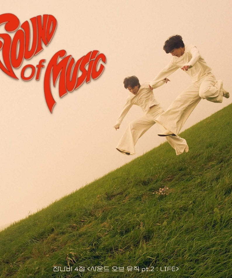 JANNABI - 4th Album [ pt.2 : LIFE] - Album Kpop, visuel avec groupe sur une colline verte et logo Soul Of Music