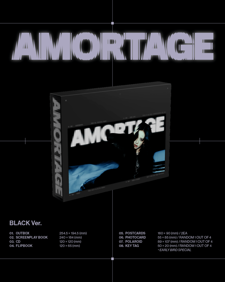 JISOO - Mini Album [AMORTAGE] EXCLUSIVE EDITION (BLACK Ver.) - Album Kpop