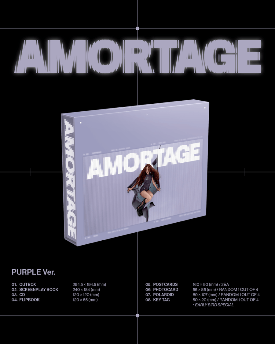 JISOO - Mini Album [AMORTAGE] EXCLUSIVE EDITION (PURPLE Ver.) - Album Kpop