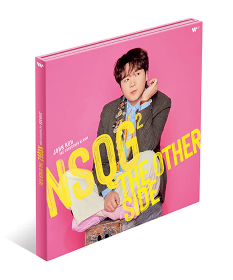 JOHN NOH - [NSQG 2-The Other Side] - Album Kpop, cover rose avec photo du chanteur, arrière-plan studio, collection