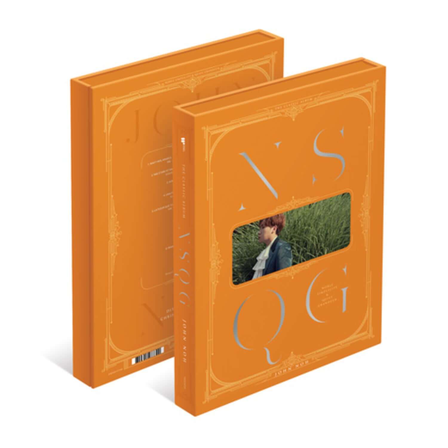 JOHN NOH - [The Classic Album : NSQG (Limited Luxury Version)] - Album Kpop, jaquette orange luxe avec photo sur fond blanc