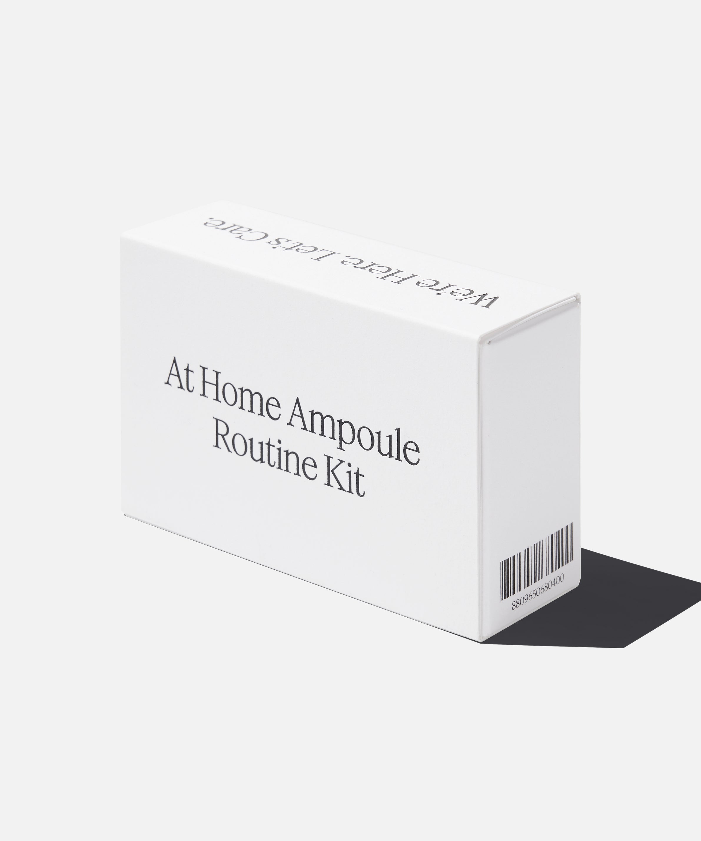 JOODOC  Barrier Glow 3-Piece Ampoule Routine Kit, boîte blanche “At Home Ampoule Routine Kit”, sur fond clair.