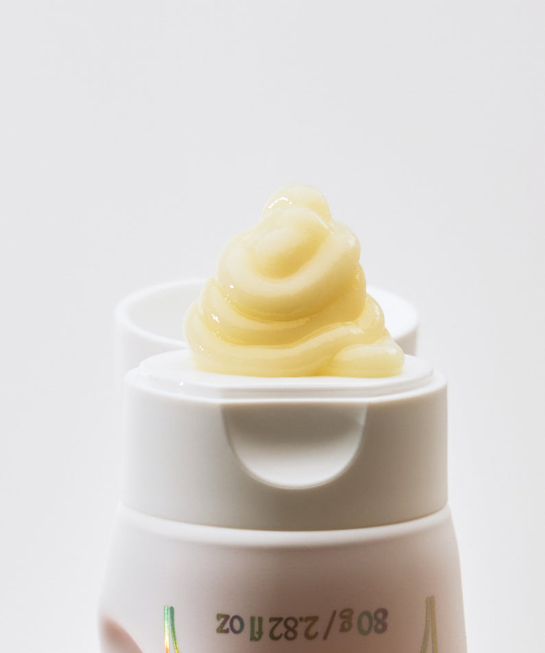 JOODOC  Collagen High-Nutrient Radiance Pack 80ml : pot crème blanc, texture jaune, fond clair minimaliste