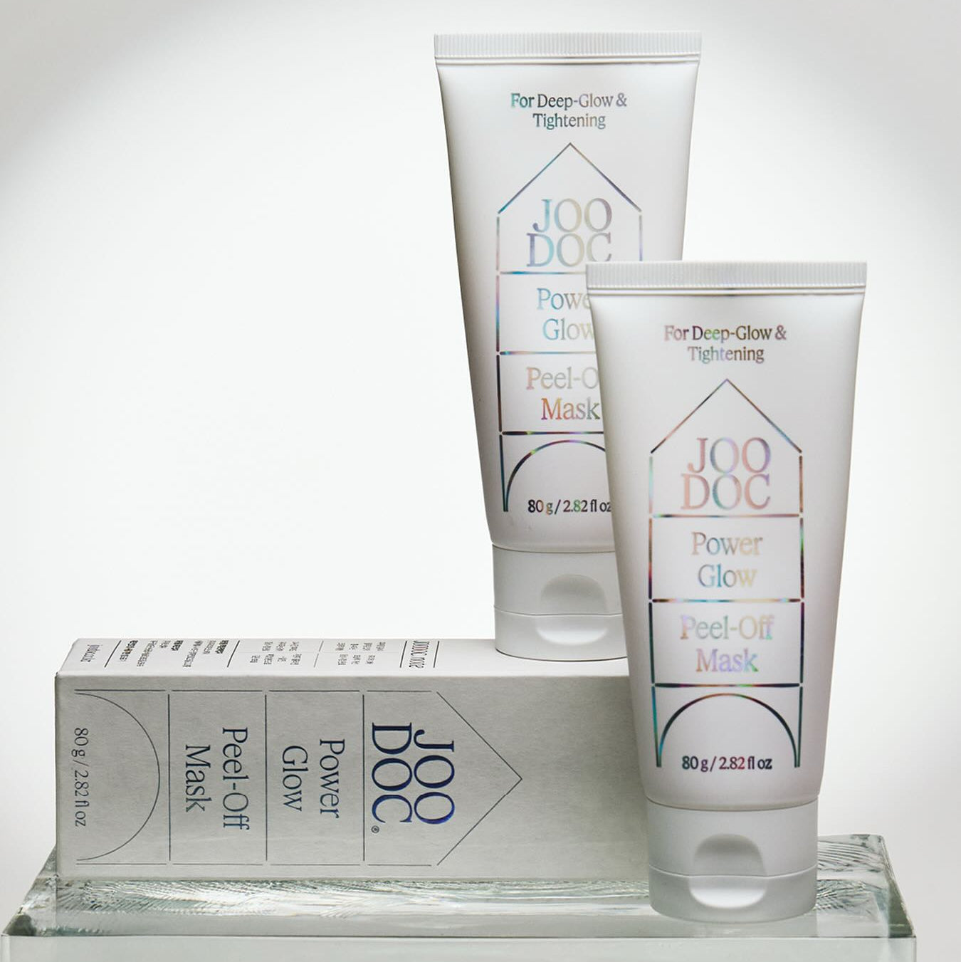 JOODOC  Collagen High-Nutrient Radiance Pack 80ml : pack de produits sur fond clair, tubes et boîtes skincare