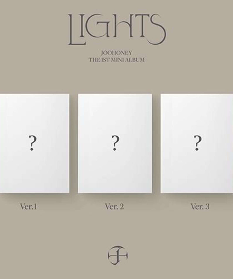 JOOHEON - 1st Album [LIGHTS] (VER.1 / VER.2 / VER.3) [Set of 3] - Album Kpop, coffret, pochettes beige avec trois versions