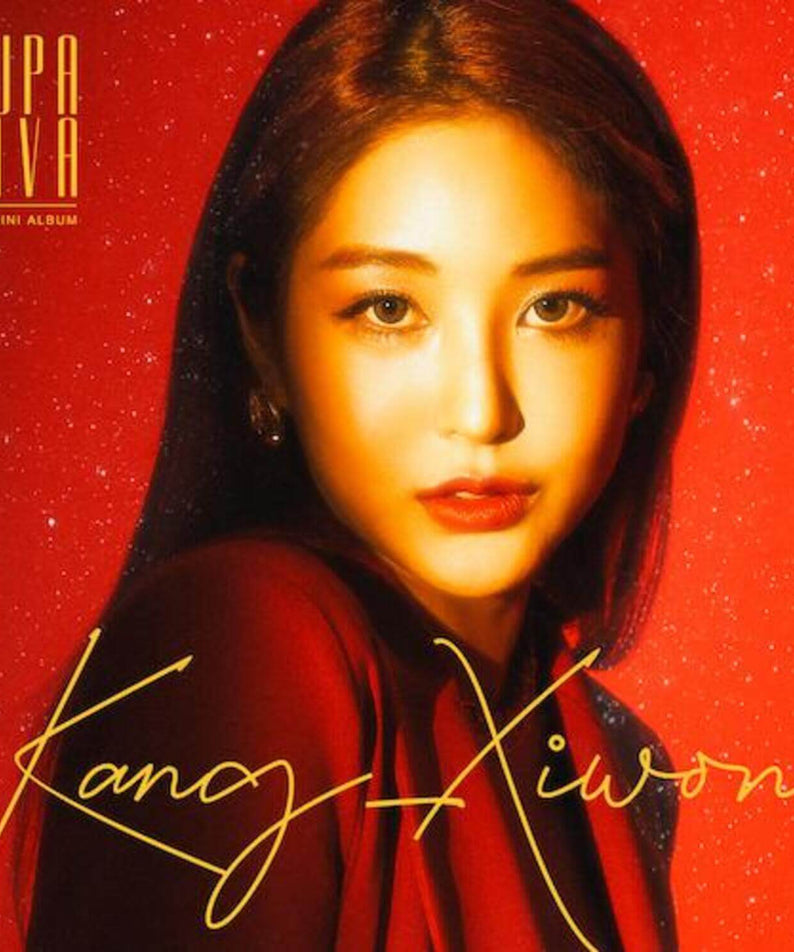 KANG SIWON - 1st Album [SUPA DIVA] - Album Kpop : pochette avec visage, palette rouge, style mature et audacieux.