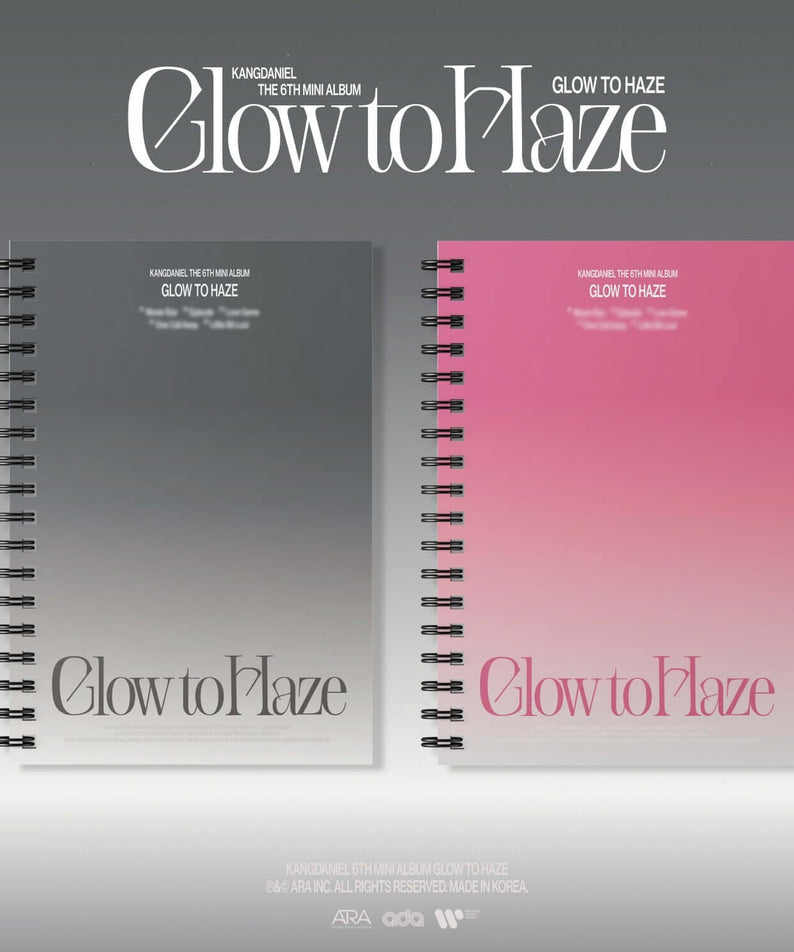 KANGDANIEL - [Glow to Haze] (Photo Book Ver.) Glow ver., Haze ver. (Random) - album kpop, couverture Glow Haze, visuel bipack