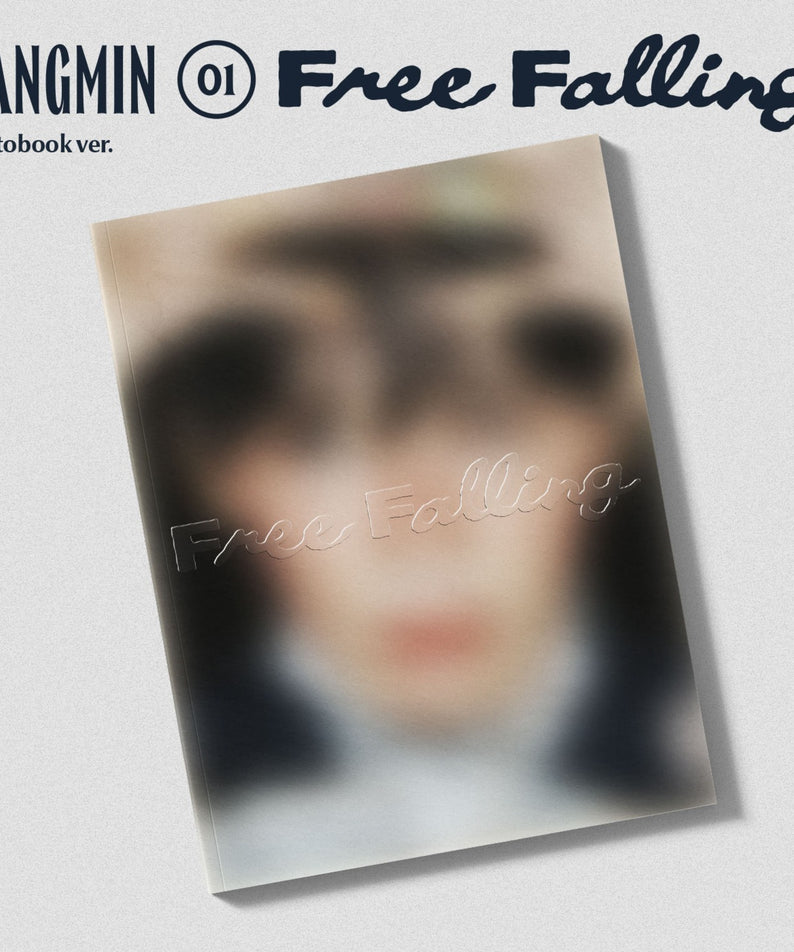 KANGMIN - 1st Single Album [Free Falling] (Photobook Ver.) - Album Kpop, couverture photobook sur fond clair, visuel promo.