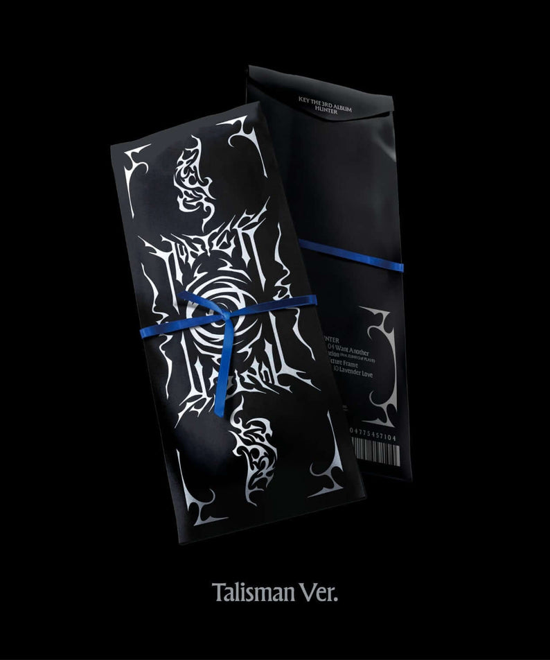 KEY - 3rd Album [HUNTER] (Talisman Ver.)(Smart Album) - Album Kpop, pochette noire design dragon sur fond sombre