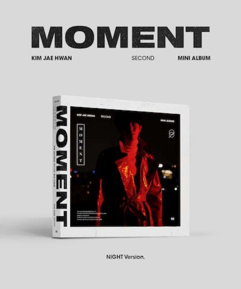 KIM JAEHWAN - 2nd Album [MOMENT] Night Ver. - Album Kpop : couverture “Moment” de nuit, visuel album sur fond clair.