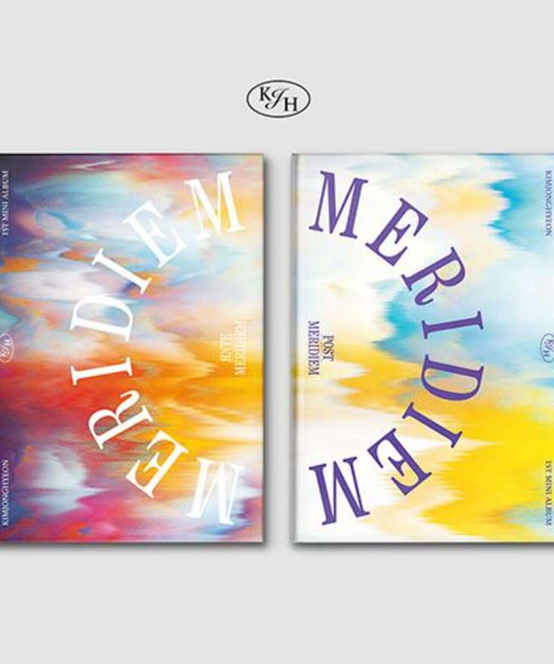 KIM JONGHYEON - 1ST [MERIDIEM] [2 Random 1] - Album Kpop, pochette double sur fond clair, style coloré KGH