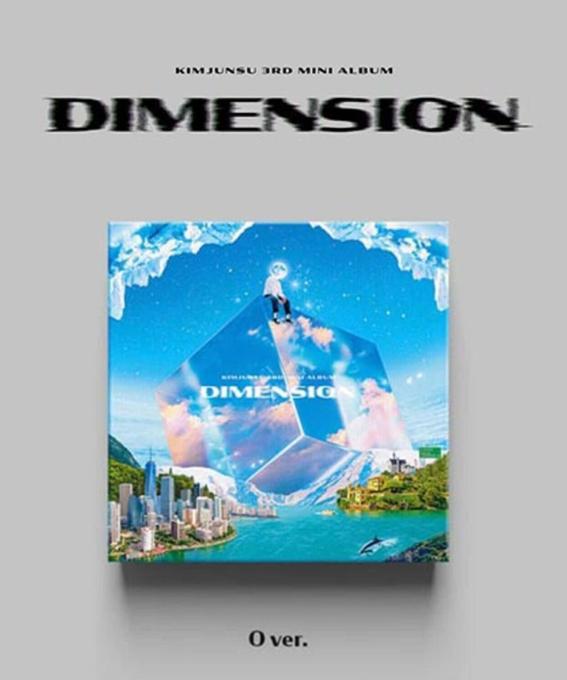 KIMJUNSU - 3rd Album [DIMENSION] O ver. - Album Kpop, cover officiel KIMJUNSU, design dimensions et ciel bleu