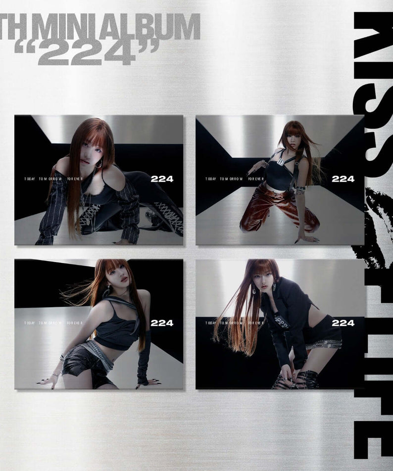 KISS OF LIFE - 4th Mini Album [224] (Digipack Ver.) (Random 1 of 4) - album Kpop, visuel avec 4 photos sur fond argent