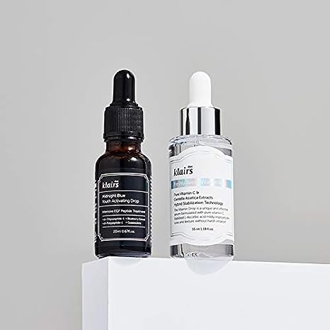KLAIRS Recovery Duo Set (Freshly Juiced Vitamin Drop & Midnight Blue Youth Activating Drop)