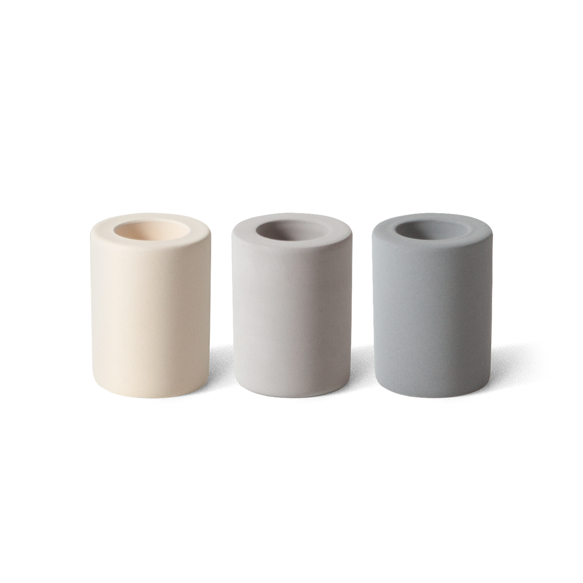 LAZY SOCIETY Diatomaceous Earth Mini Holder, support diatomée, trois couleurs sur fond noir, marque LAZY SOCIETY.