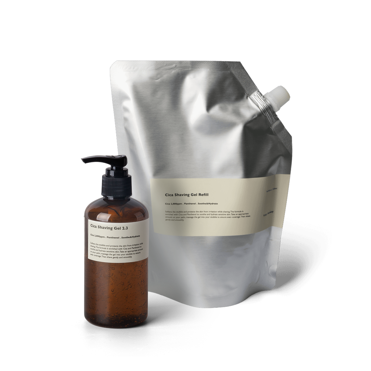 LAZY SOCIETY Shaving Gel Refil Set 250ml+500ml